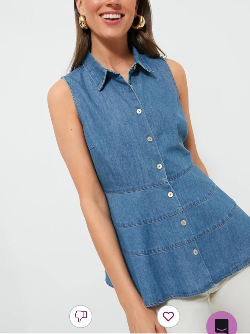 NWT Tuckernuck size S Ashlen denim blouse
